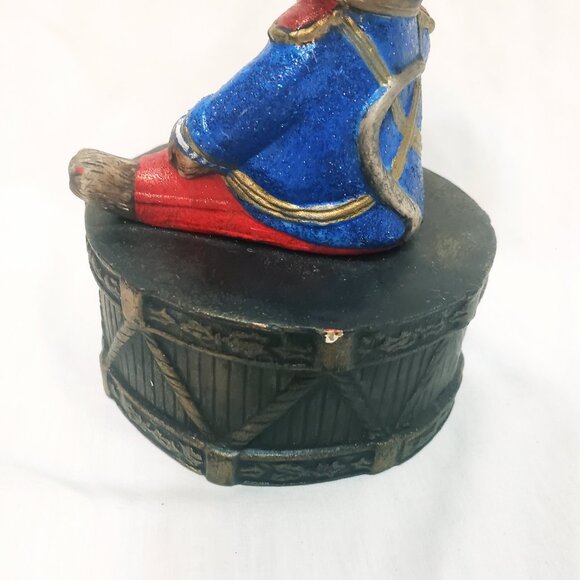 Christmas Mouse Soldier on Drum Figurine 6" Hand painted Vintage - Picture 4 of 7